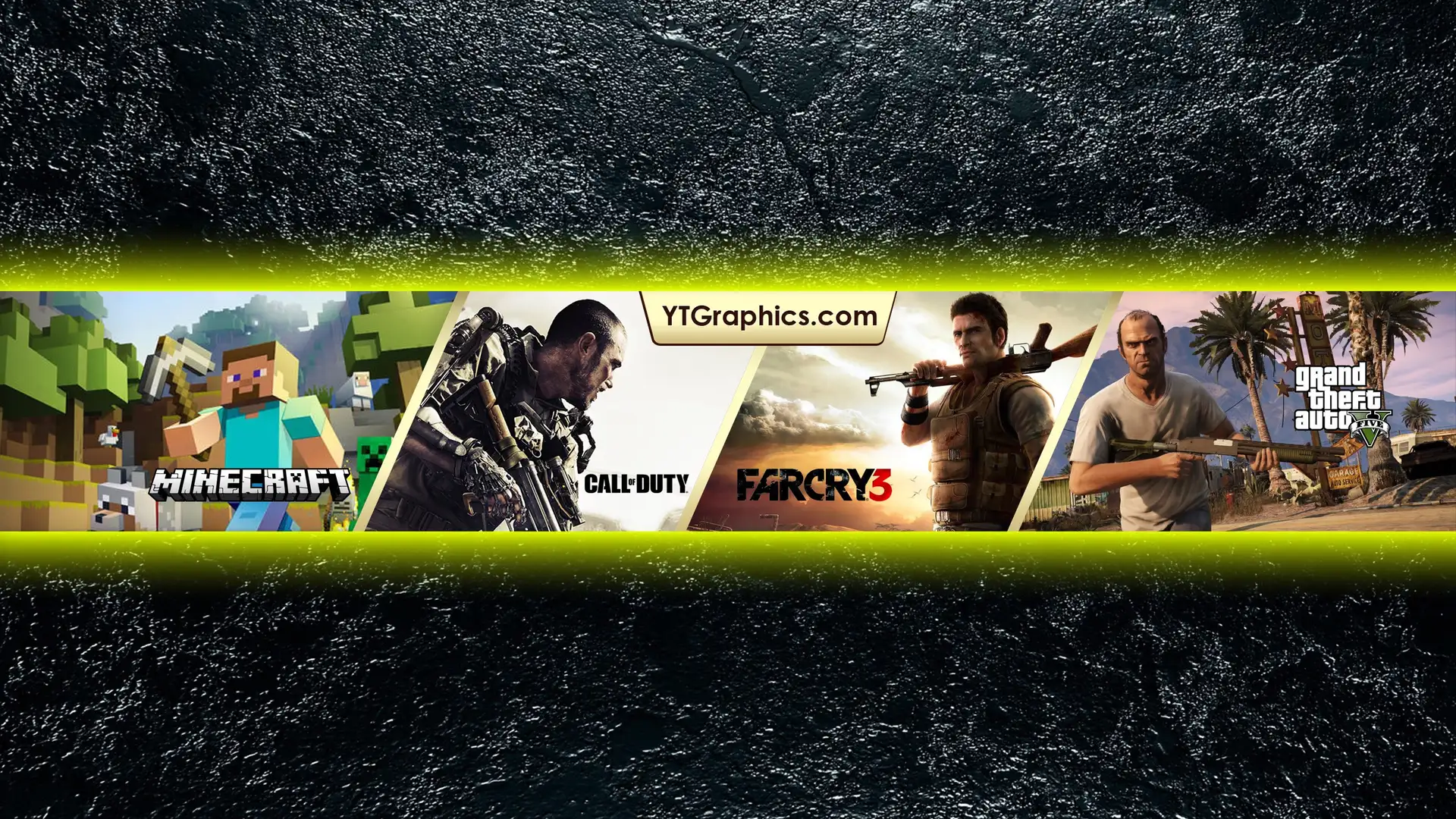 Mix: CoD, GTA:V, Minecraft, Farcry Banner