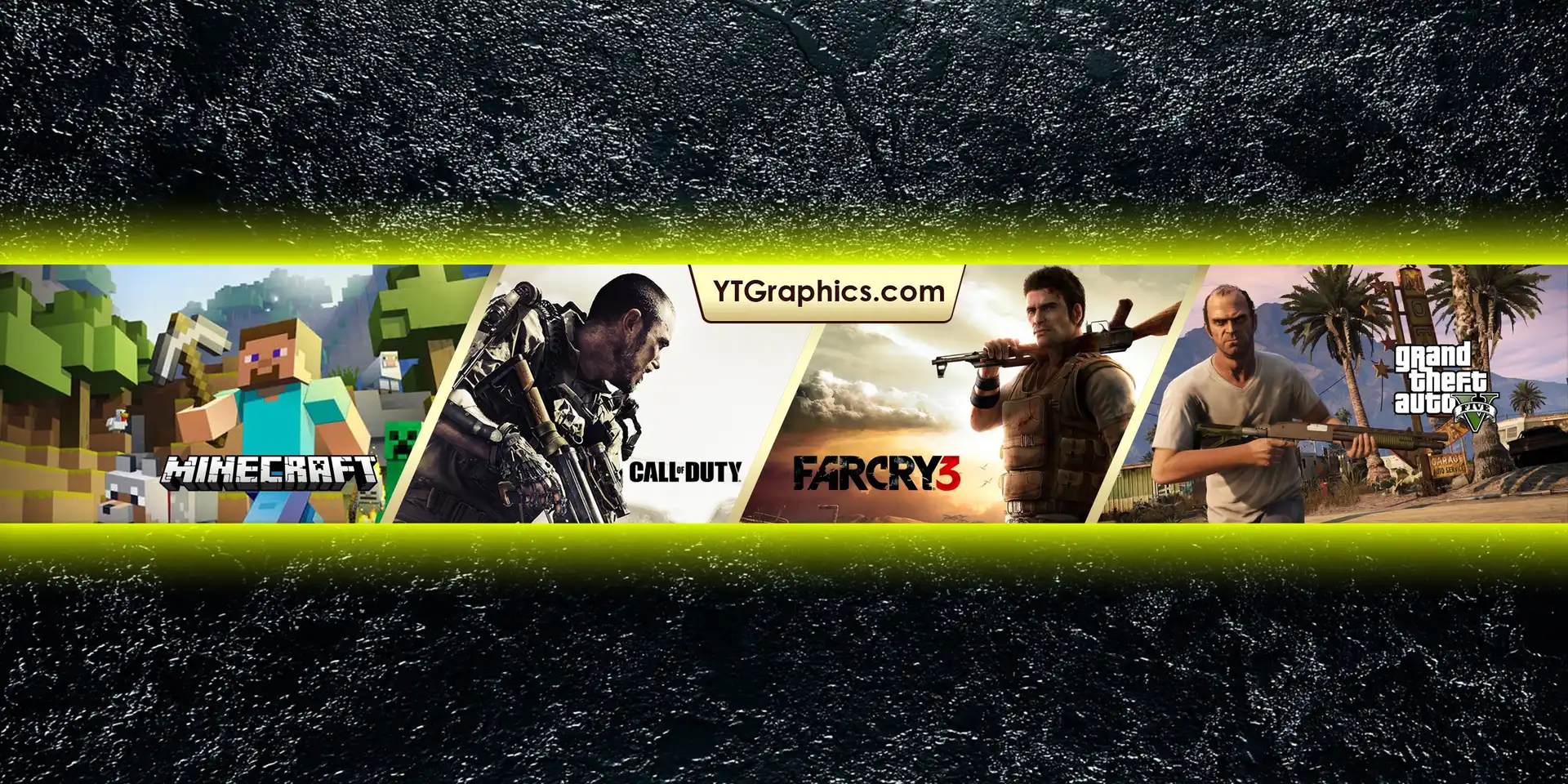 Mix: CoD, GTA:V, Minecraft, Farcry Banner
