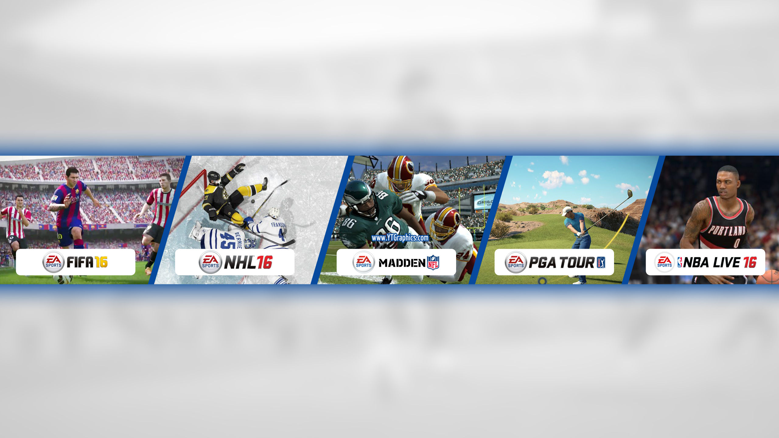 Mix Sports Games FIFA, NHL, Madden, PGA, NBA YouTube Banner