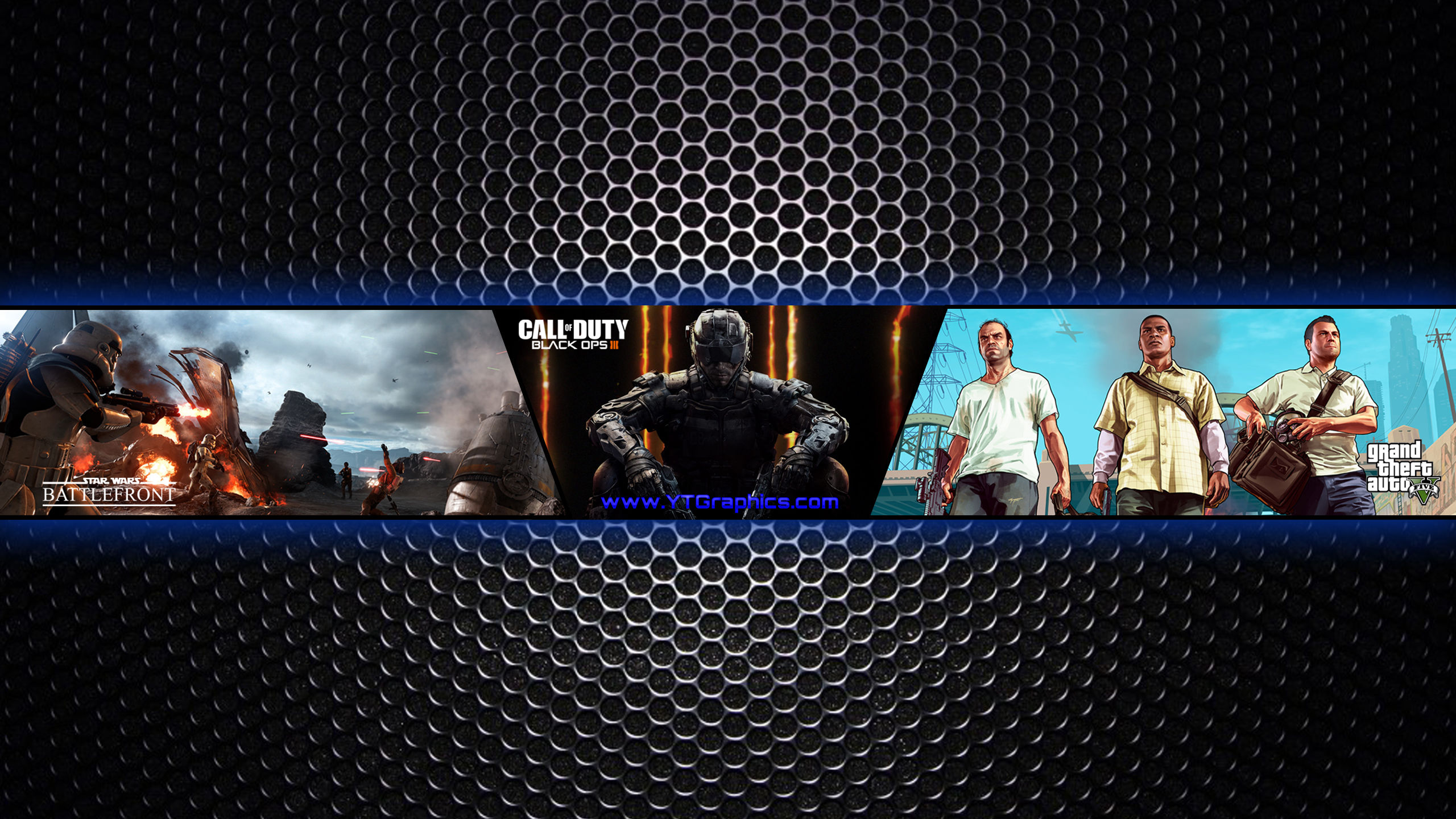 Mix: Battlefront, CoD: BO3, GTA V YouTube Channel Art Banner