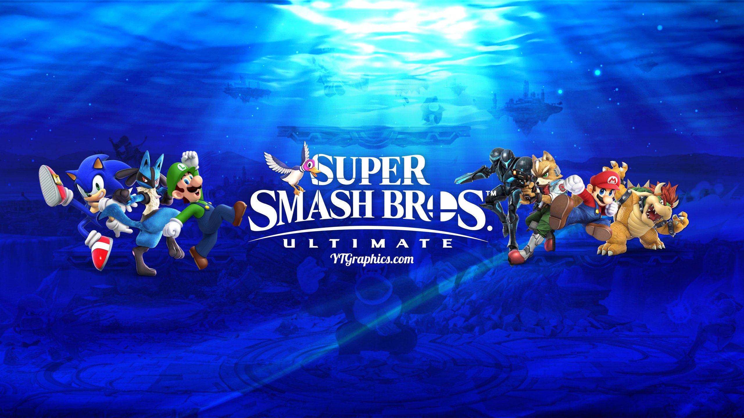 Smash Bros Ultimate YouTube Channel Art Banner.
